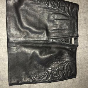Black Leather Mini Skirt